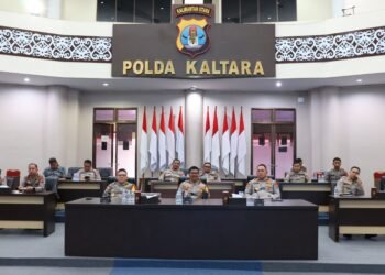 Secara Virtual, Wakapolda Kaltara Ikuti Grand Entry Meeting Pemeriksaan Laporan Keuangan Polri