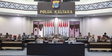 Secara Virtual, Wakapolda Kaltara Ikuti Grand Entry Meeting Pemeriksaan Laporan Keuangan Polri
