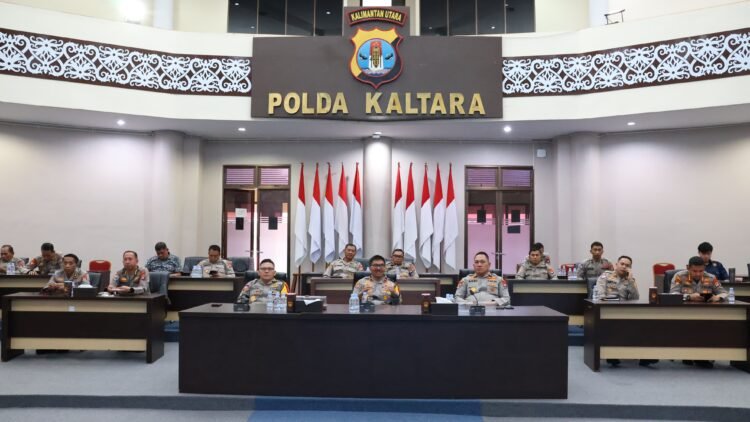 Secara Virtual, Wakapolda Kaltara Ikuti Grand Entry Meeting Pemeriksaan Laporan Keuangan Polri