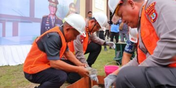 Kapolda Kaltara Pimpin Peletakan Batu Pertama Pembangunan Gedung Ditreskrimsus Polda