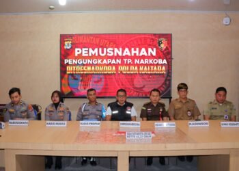 Polda Kaltara Musnahkan 44,22 Gram Barang Bukti Narkotika Jenis Sabu