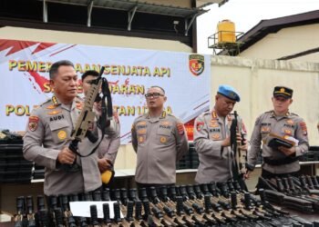 590 Senpi Dikumpulkan Irwasda Polda Kaltara