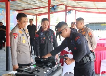 Perkuat Kesiapan BKO Nusantara, Wakapolda Kaltara Pantau Latihan Personel di Mako Brimob