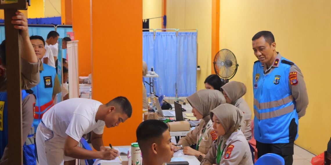 Wakapolda Kaltara Pantau Langsung Rikkes Tahap I Seleksi Polri, Tegaskan Prinsip BETAH