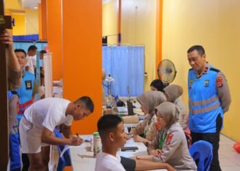 Wakapolda Kaltara Pantau Langsung Rikkes Tahap I Seleksi Polri, Tegaskan Prinsip BETAH