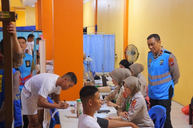 Wakapolda Kaltara Pantau Langsung Rikkes Tahap I Seleksi Polri, Tegaskan Prinsip BETAH