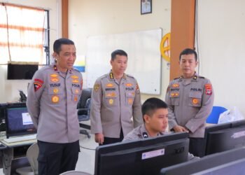 Wakapolda Kaltara Tinjau Persiapan Tes CAT Psikologi Penerimaan Polri di SMA Negeri 1 Tanjung Selor