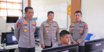 Wakapolda Kaltara Tinjau Persiapan Tes CAT Psikologi Penerimaan Polri di SMA Negeri 1 Tanjung Selor