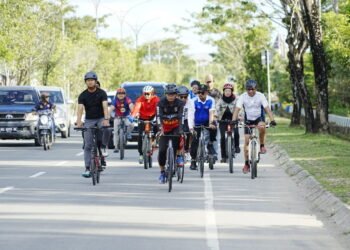 Gowes Bareng Gubernur, Jadi Ajang Silaturahmi bersama Komunitas Sepeda di Tanjung Selor