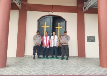 Polres Tarakan Laksanakan Pengamanan Ibadah Kenaikan Yesus Kristus di Sejumlah Gereja