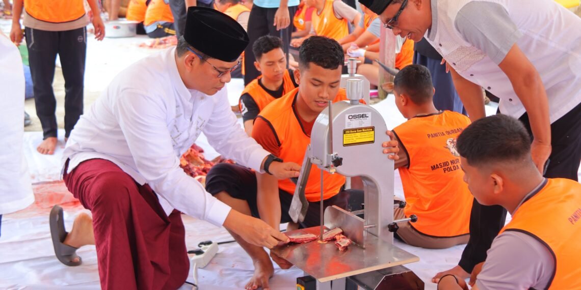 Tingkatkan Iman dan Kepedulian Sosial, Polda Kaltara Gelar Pemotongan Hewan Qurban
