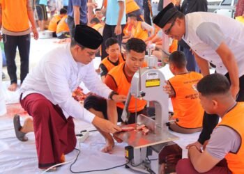 Tingkatkan Iman dan Kepedulian Sosial, Polda Kaltara Gelar Pemotongan Hewan Qurban
