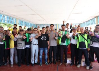 Gelar Polantas Polda Kaltara Menyapa, Perkuat Kemitraan dengan Ojek Online di Hari Bhayangkara Ke-80