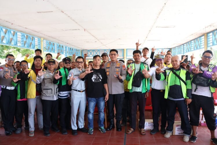 Gelar Polantas Polda Kaltara Menyapa, Perkuat Kemitraan dengan Ojek Online di Hari Bhayangkara Ke-80