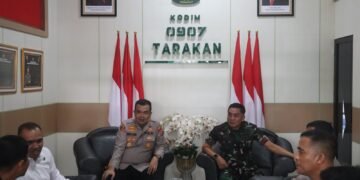 Kapolres Tarakan Silaturahmi dengan Dandim 0907/Tarakan, Kolaborasi Jaga Kamtibmas