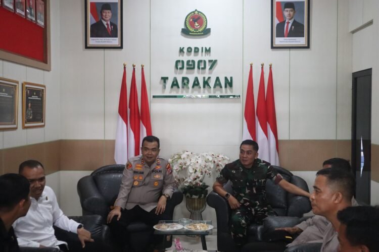 Kapolres Tarakan Silaturahmi dengan Dandim 0907/Tarakan, Kolaborasi Jaga Kamtibmas