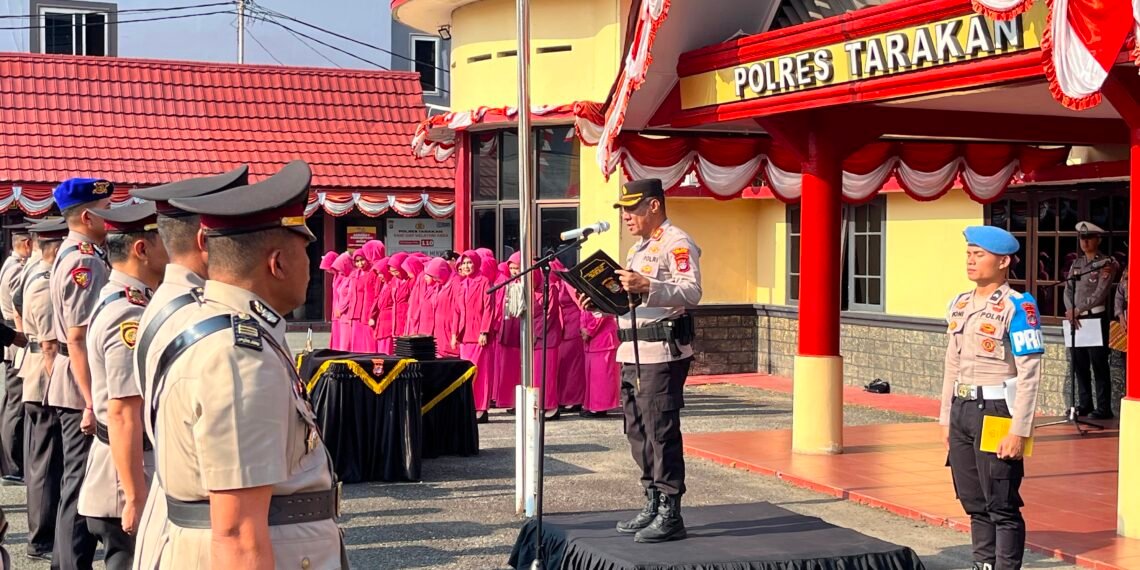 Kapolres Tarakan Pimpin Sertijab Sejumlah Pejabat Utama dan Kapolsek Tarakan Timur