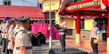 Kapolres Tarakan Pimpin Sertijab Sejumlah Pejabat Utama dan Kapolsek Tarakan Timur