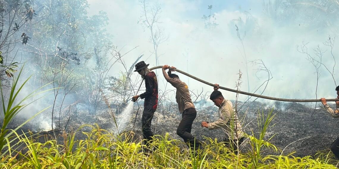Ditsamapta Polda Kaltara Quick Response Tangani Titik Api Baru di Lahan 11,5 Hektare