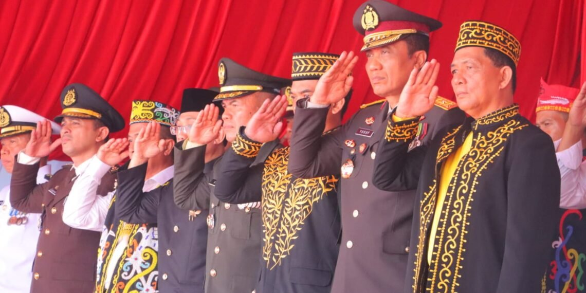Wakapolda Kaltara Hadiri Upacara Penurunan Bendera HUT ke-81 Kemerdekaan RI
