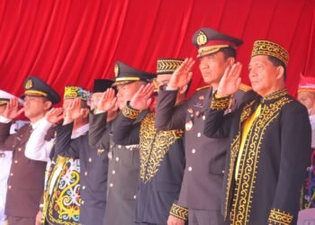 Wakapolda Kaltara Hadiri Upacara Penurunan Bendera HUT ke-81 Kemerdekaan RI