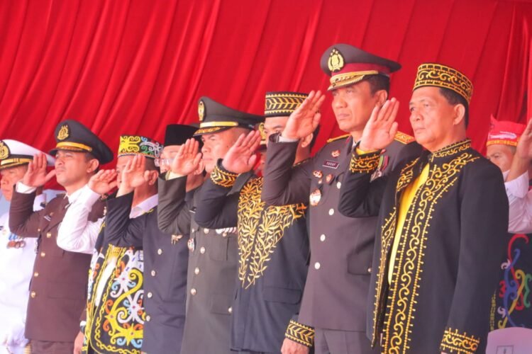 Wakapolda Kaltara Hadiri Upacara Penurunan Bendera HUT ke-81 Kemerdekaan RI