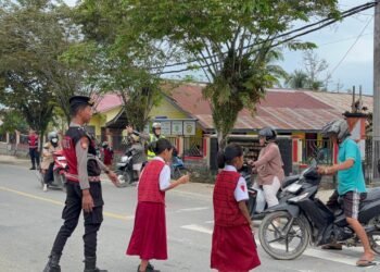 Dit Samapta Polda Kaltara Gelar Strong Point Pagi, Ciptakan Kamseltibcar Lantas dan Rasa Aman Masyarakat