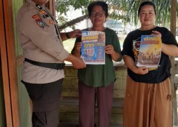 Polsek Tanjung Palas Barat Sosialisasi Pencegahan Karhutla kepada Masyarakat Desa Long Beluah