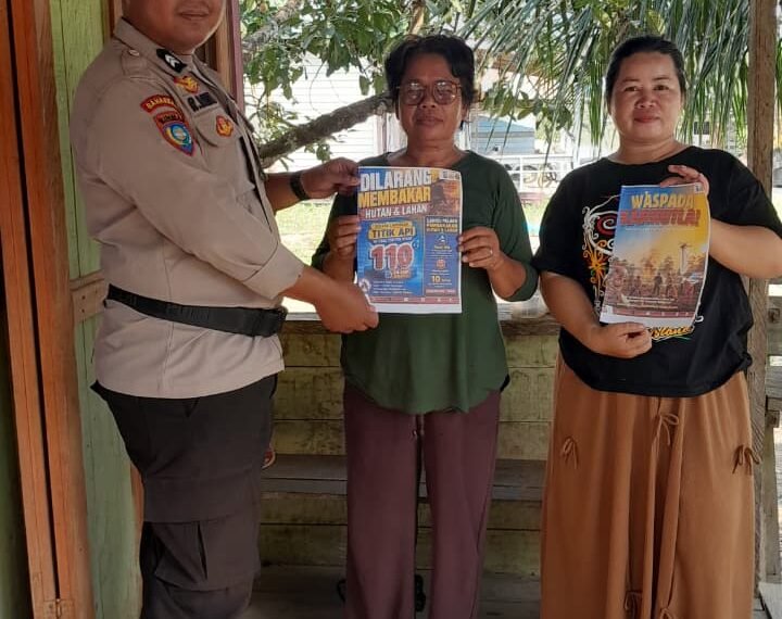 Polsek Tanjung Palas Barat Sosialisasi Pencegahan Karhutla kepada Masyarakat Desa Long Beluah