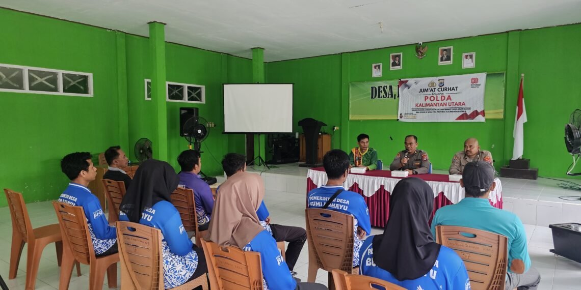 Polda Kaltara Gelar Kegiatan “Jum’at Curhat” Bersama Warga Desa Bumi Rahayu