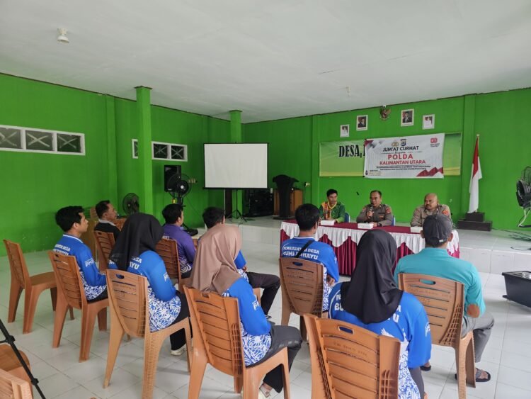 Polda Kaltara Gelar Kegiatan “Jum’at Curhat” Bersama Warga Desa Bumi Rahayu
