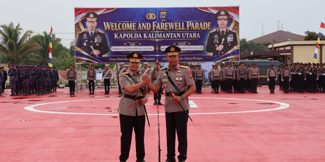 Polda Kaltara Gelar Welcome and Farewell Parade Kapolda Kalimantan Utara