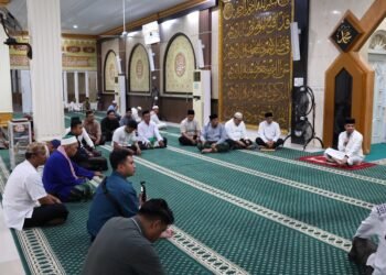 Program Subuh Keliling, Kapolda Kaltara Sapa Jamaah Masjid Agung Istiqomah